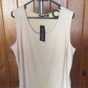 NTW Notations Tan Sleeveless Top 3X